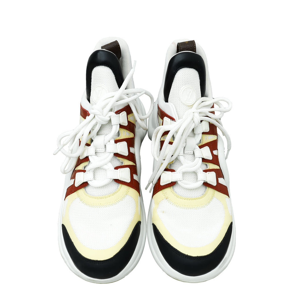 Louis Vuitton White Multicolor Archlight Trainer Sneaker 40