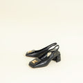Louis Vuitton Black Shake Slingback Pumps 40