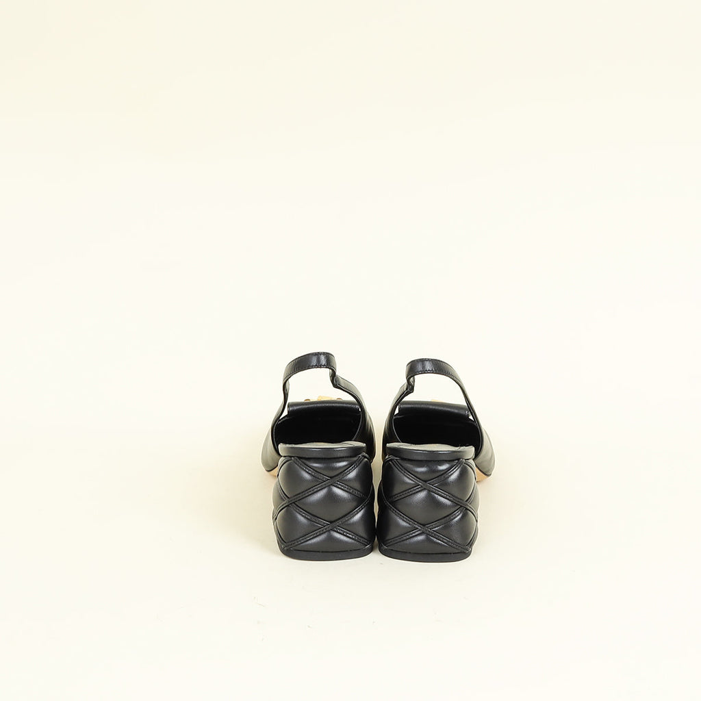 Louis Vuitton Black Shake Slingback Pumps 40