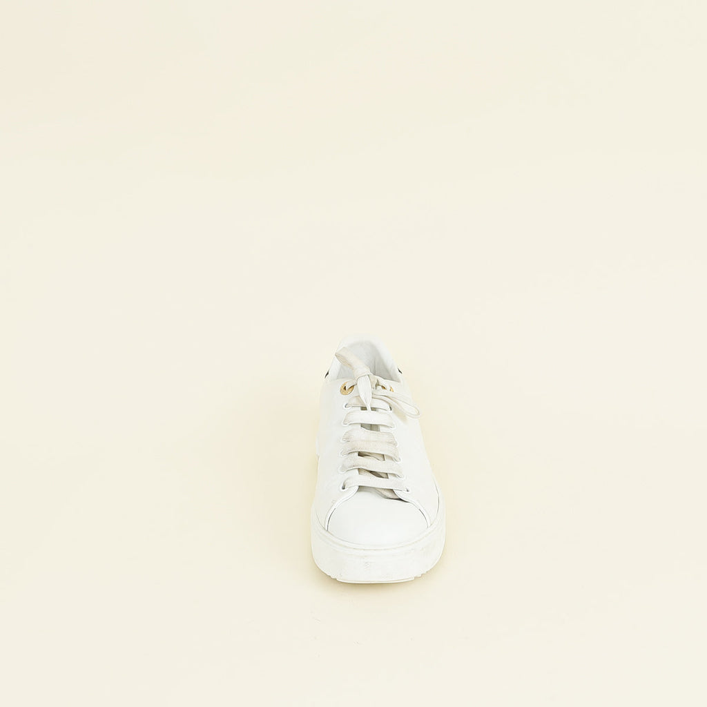 Louis Vuitton White Monogram Embossed Time Out Sneaker 40