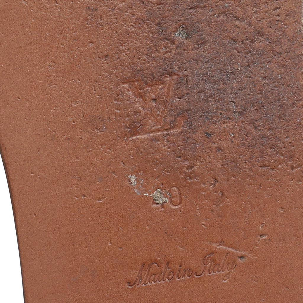 Louis Vuitton Bicolor Lock it Flat Mules 40