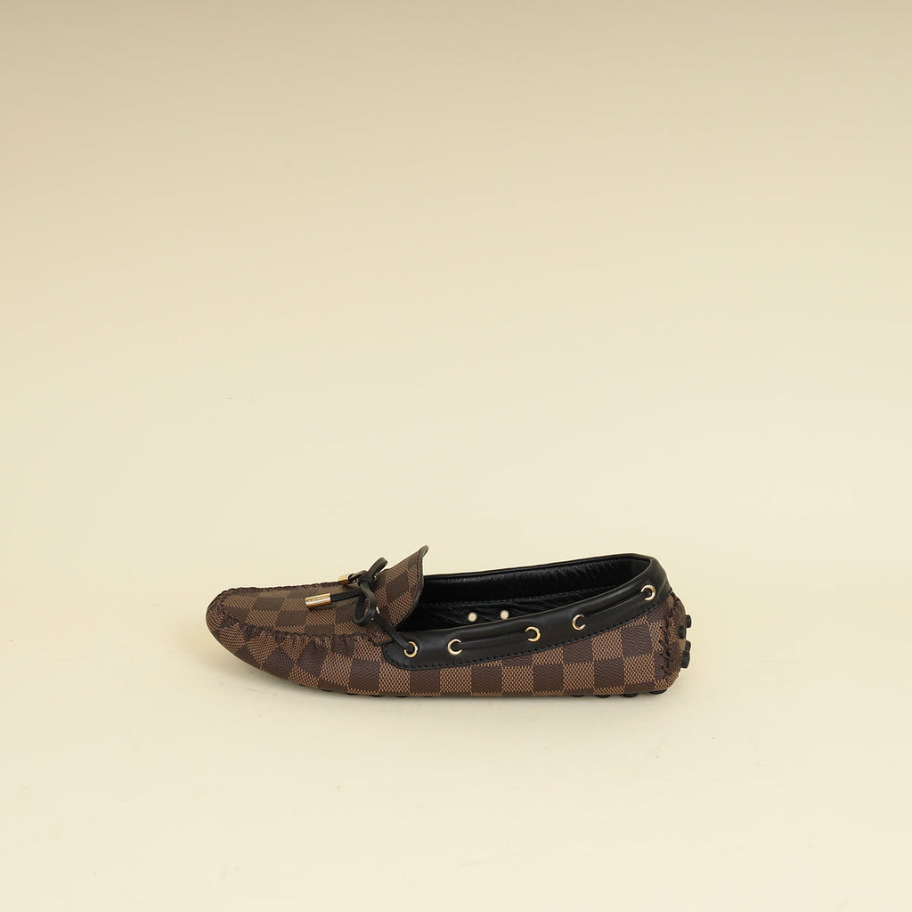 Louis Vuitton Damier Ebene Driver Moccasin Loafer 40