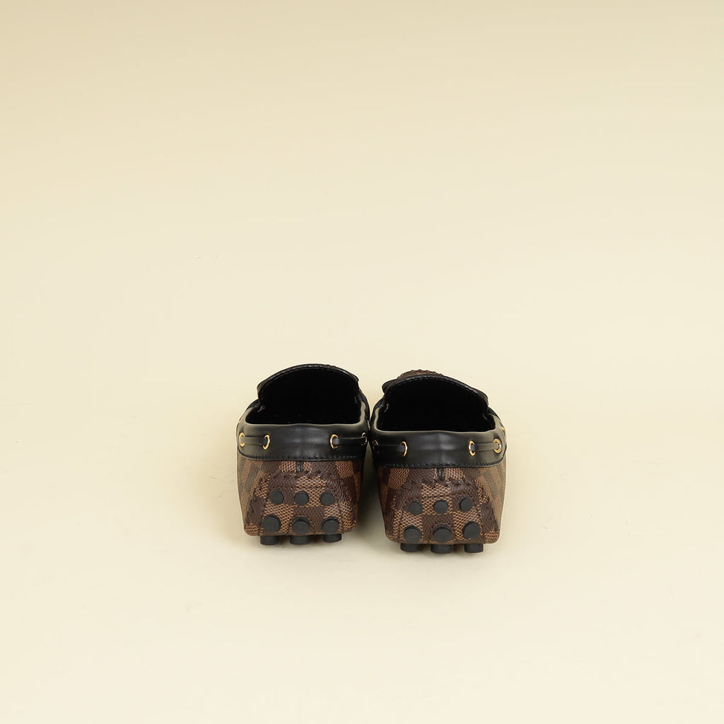 Louis Vuitton Damier Ebene Driver Moccasin Loafer 40