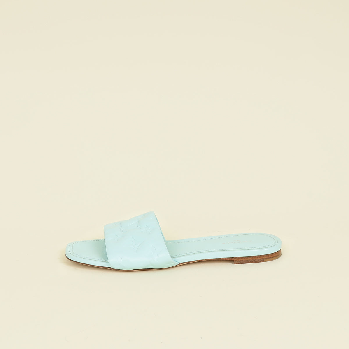 Louis Vuitton Aqua Monogram Embossed Revival Flat Mules 40