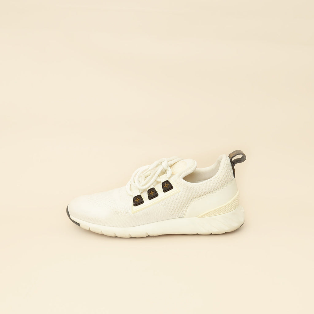 Louis Vuitton White Knit Aftergame Sneakers 41