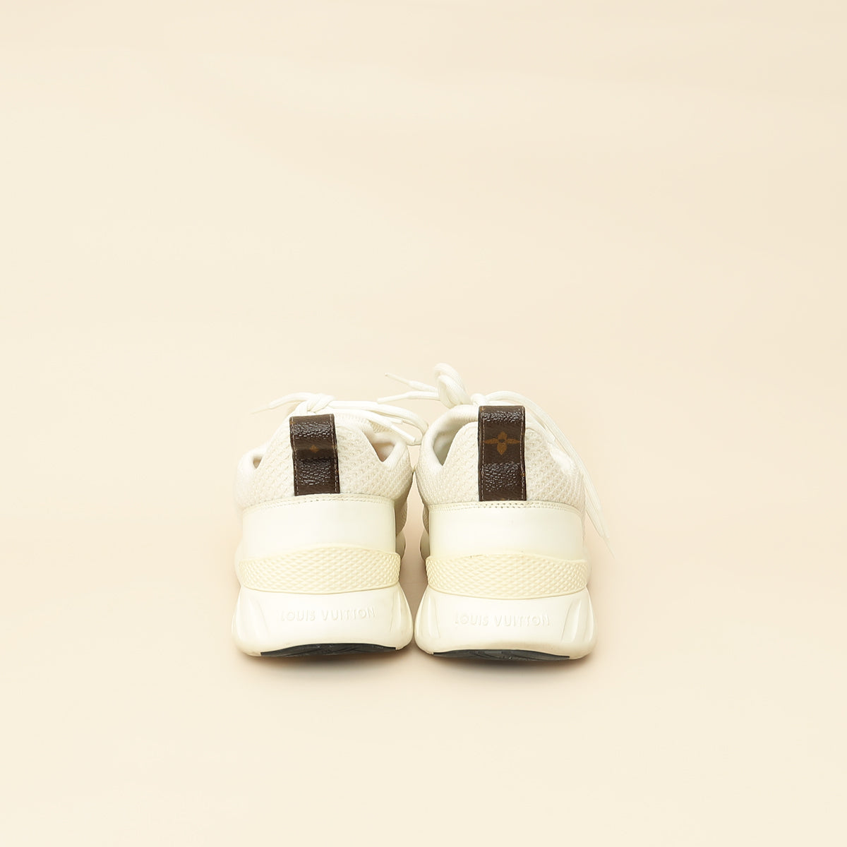 Louis Vuitton White Knit Aftergame Sneakers 41