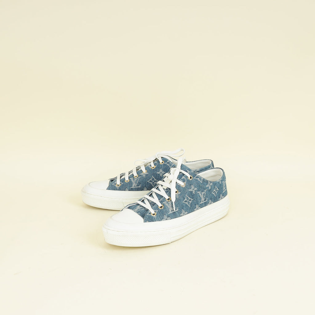 Louis Vuitton Blue Denim Monogram Stellar Sneaker 41
