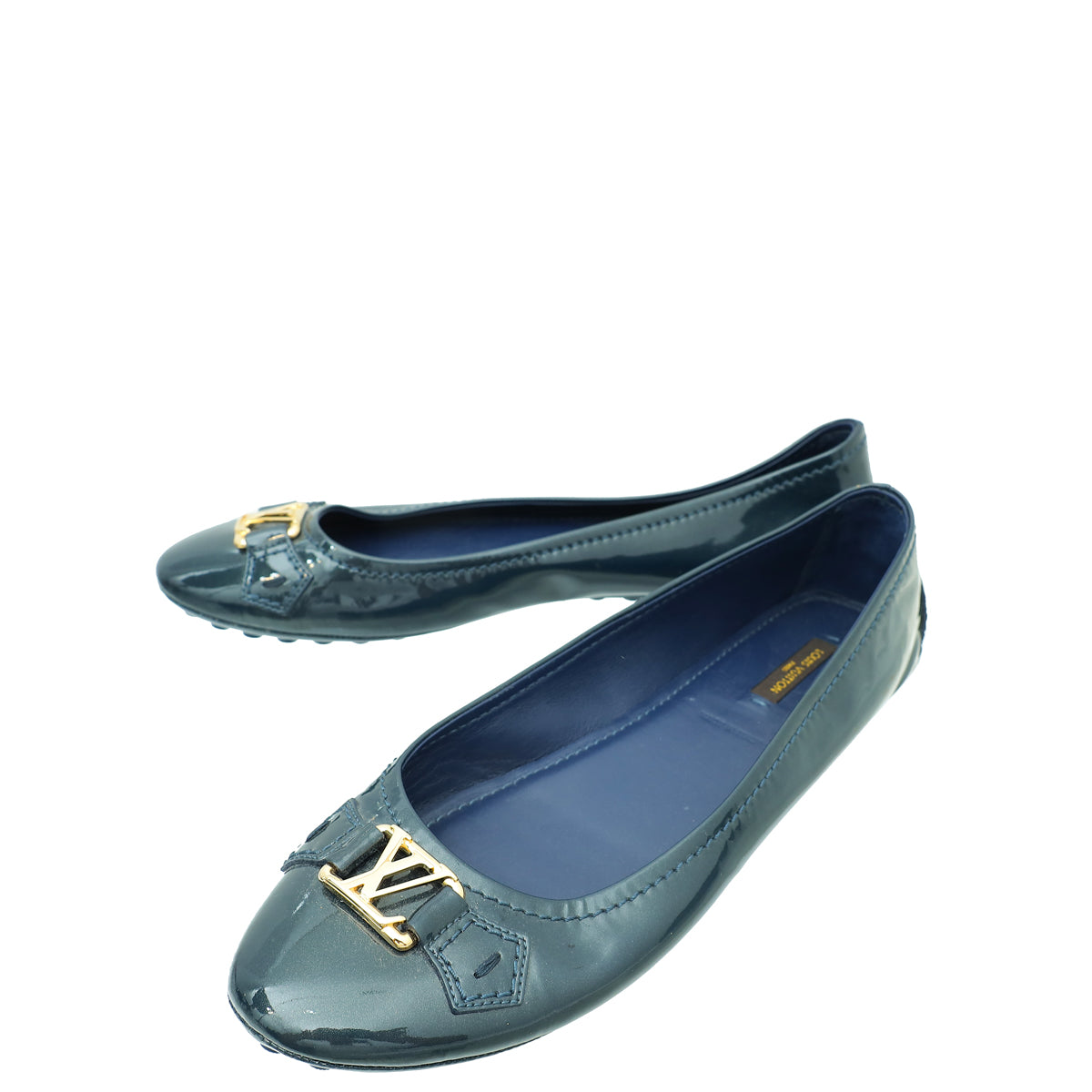 Louis Vuitton Indigo Blue Vernis Oxford Ballerina Flats 41