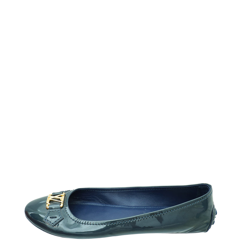 Louis Vuitton Indigo Blue Vernis Oxford Ballerina Flats 41