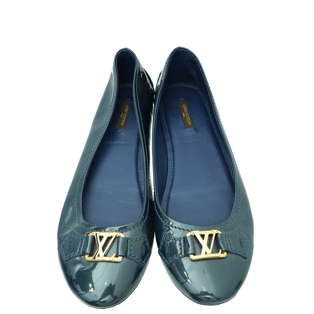 Louis Vuitton Indigo Blue Vernis Oxford Ballerina Flats 41