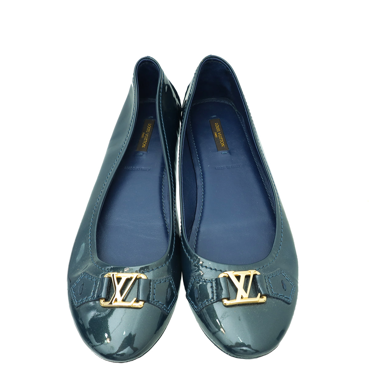 Louis Vuitton Indigo Blue Vernis Oxford Ballerina Flats 41