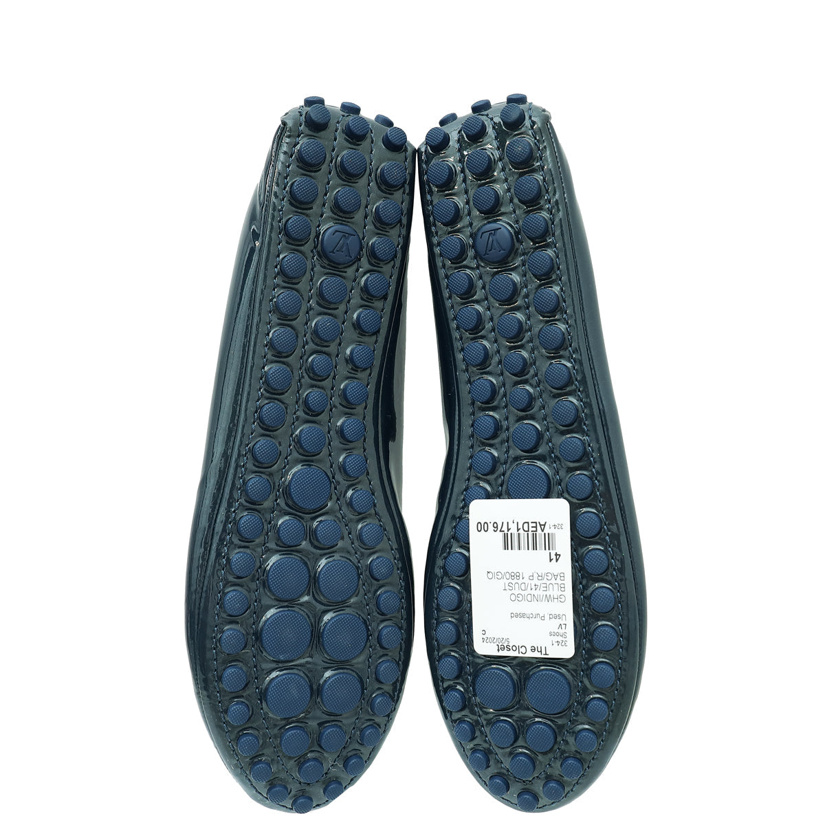 Louis Vuitton Indigo Blue Vernis Oxford Ballerina Flats 41