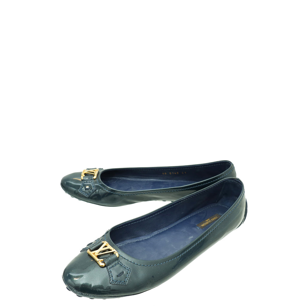 Louis Vuitton Navy Blue Oxford Ballerina Flats 41