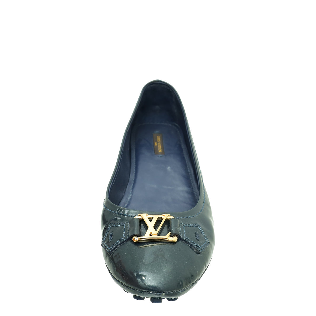 Louis Vuitton Navy Blue Oxford Ballerina Flats 41