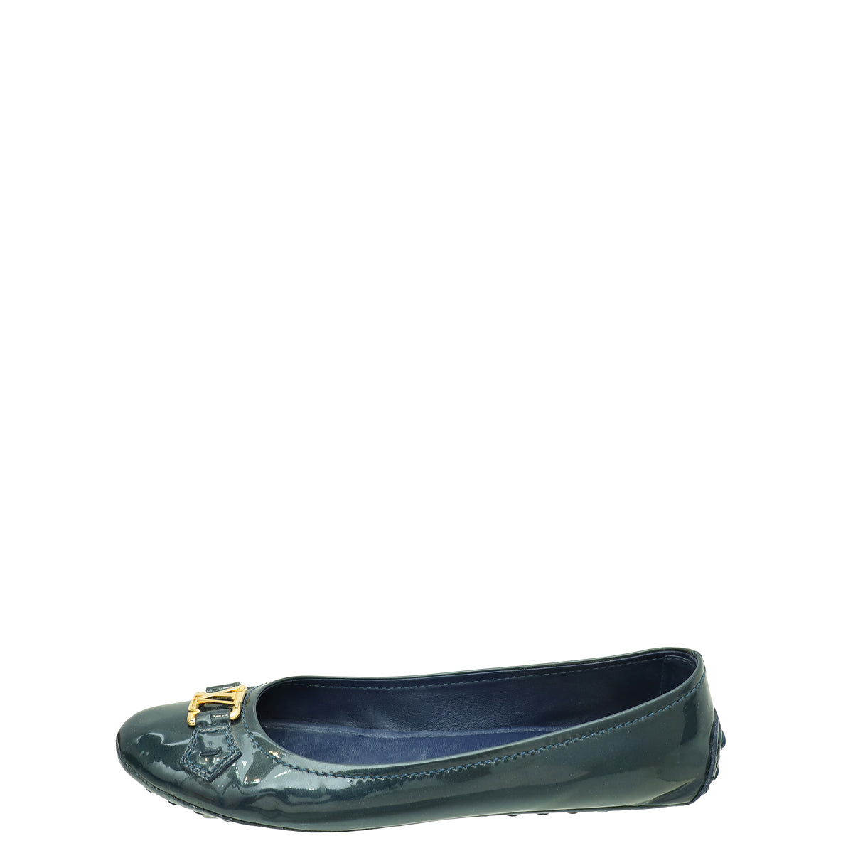 Louis Vuitton Navy Blue Oxford Ballerina Flats 41