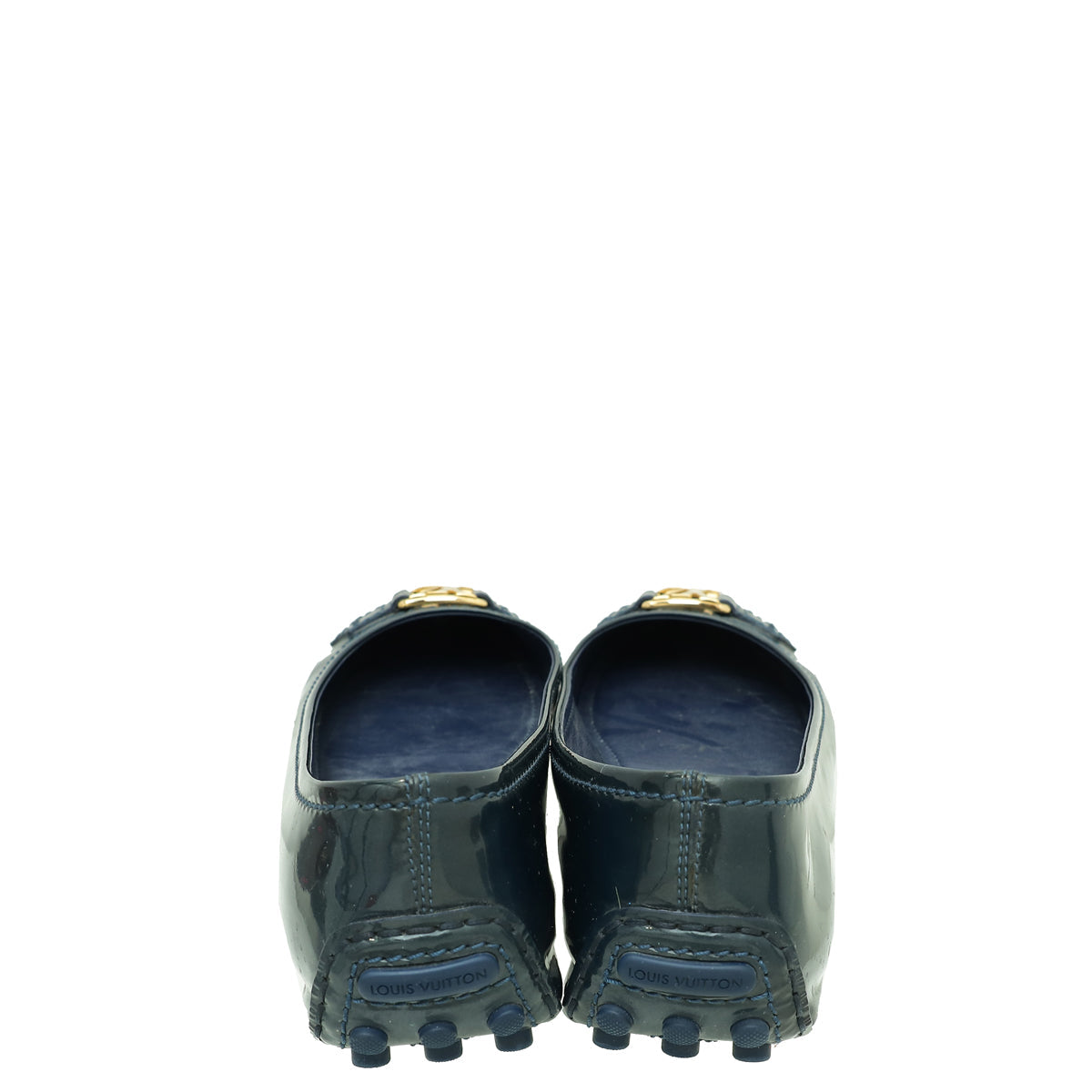 Louis Vuitton Navy Blue Oxford Ballerina Flats 41
