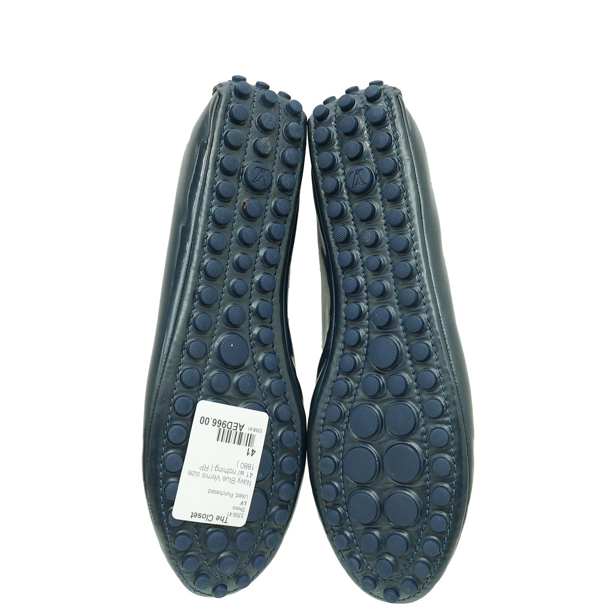 Louis Vuitton Navy Blue Oxford Ballerina Flats 41