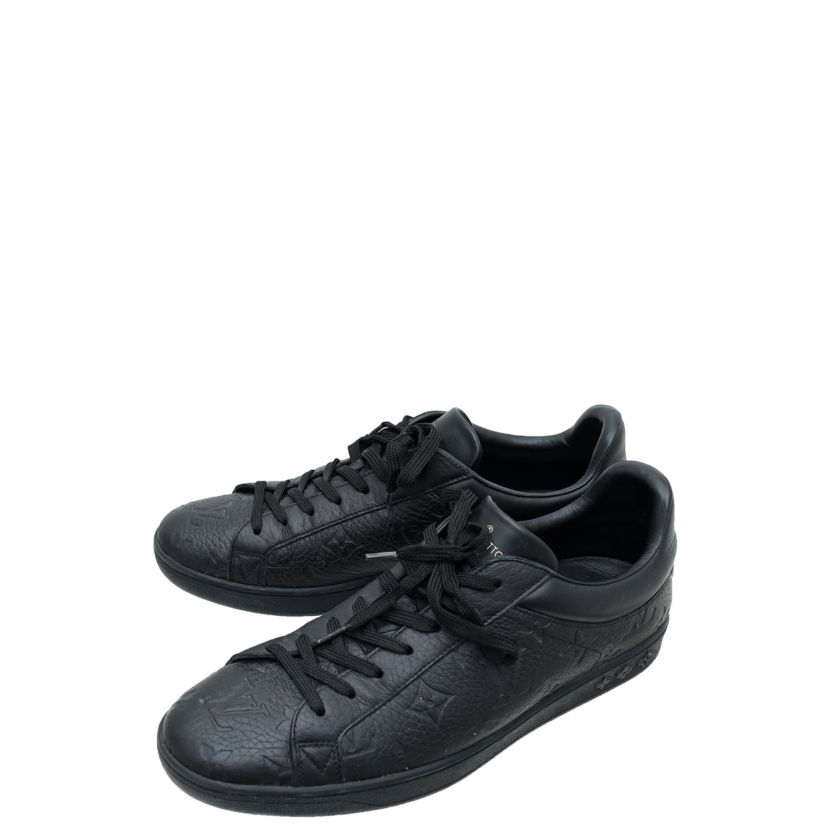 Louis Vuitton Black Monogram Embossed Luxembourg Trainer Sneaker 7