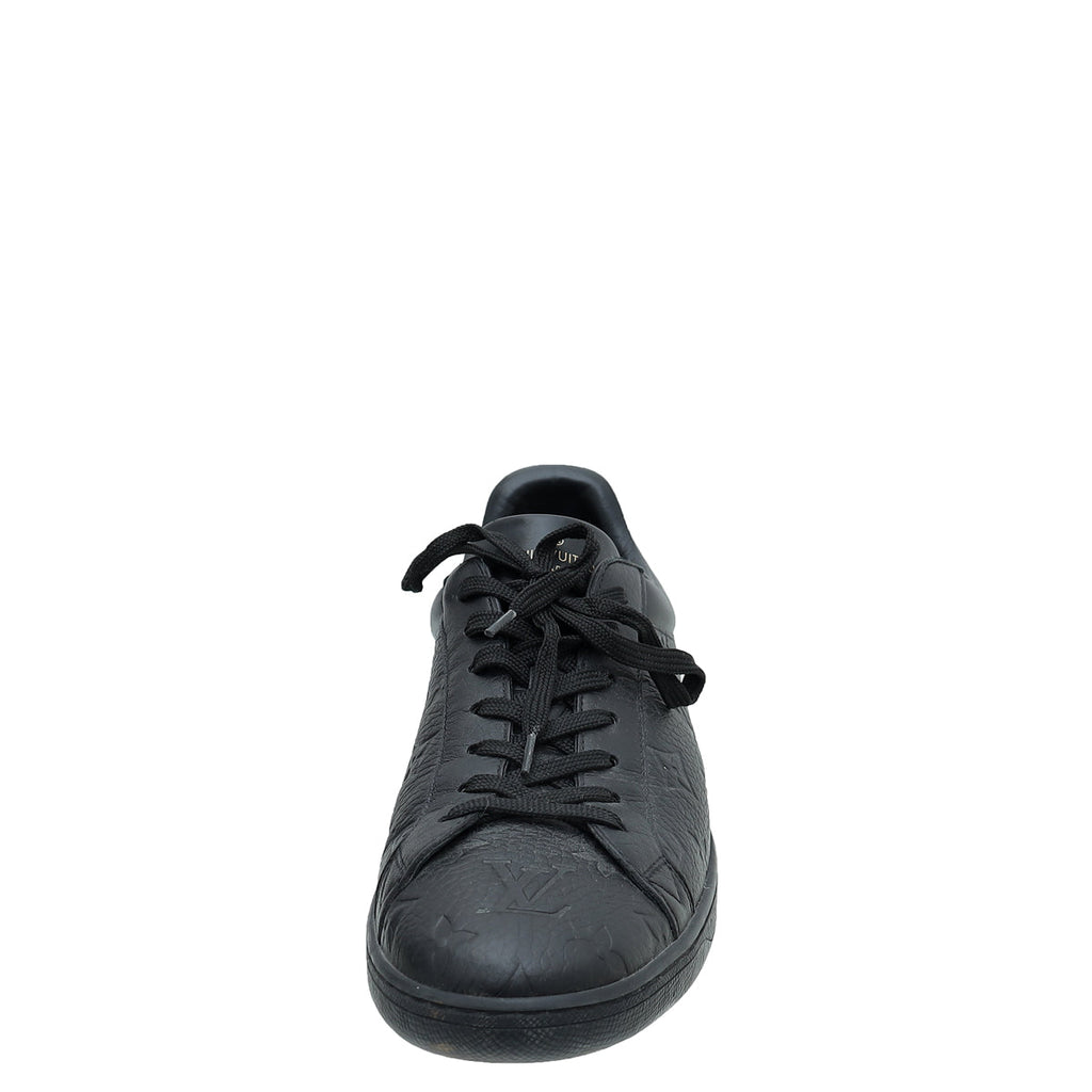 Louis Vuitton Black Monogram Embossed Luxembourg Trainer Sneaker 7