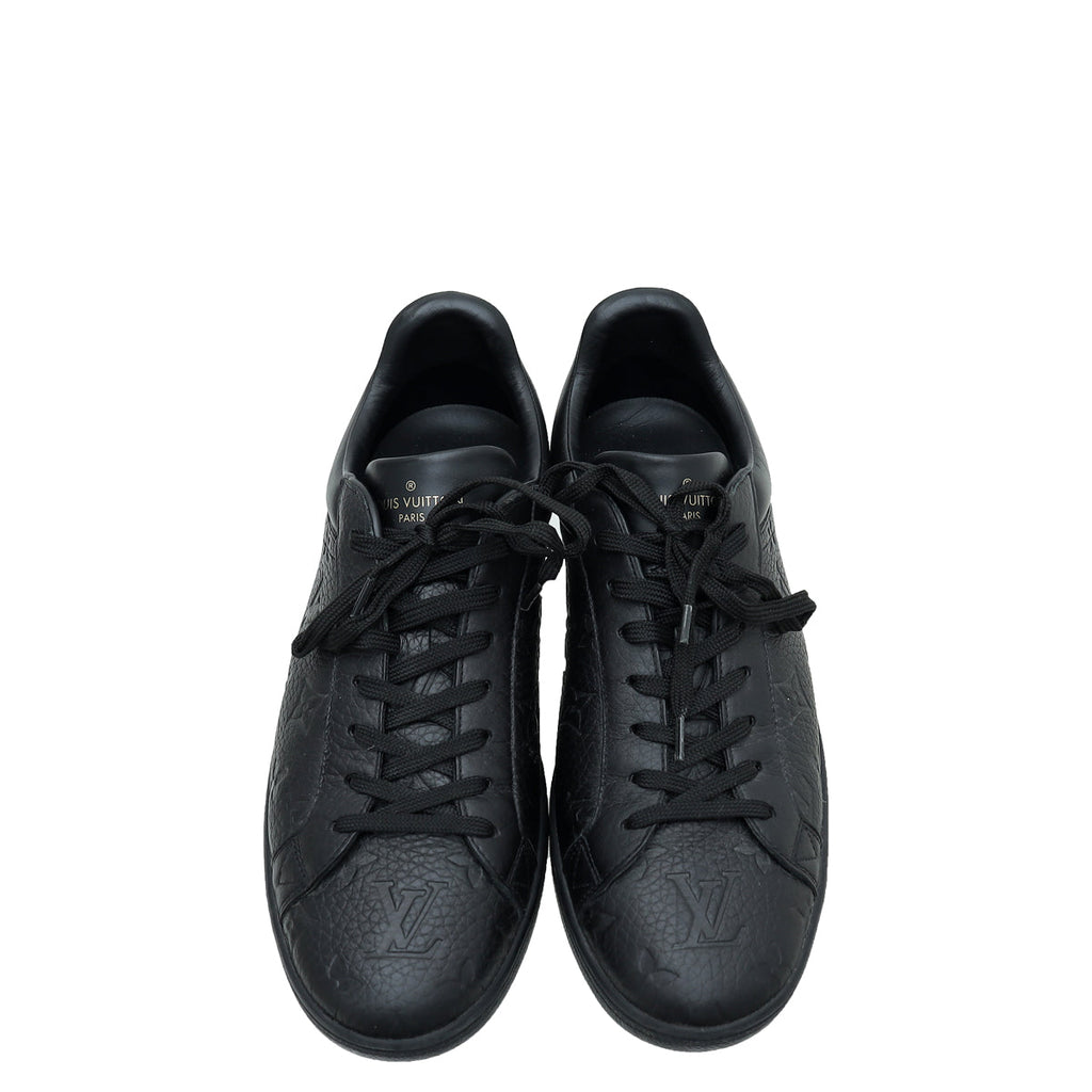 Louis Vuitton Black Monogram Embossed Luxembourg Trainer Sneaker 7