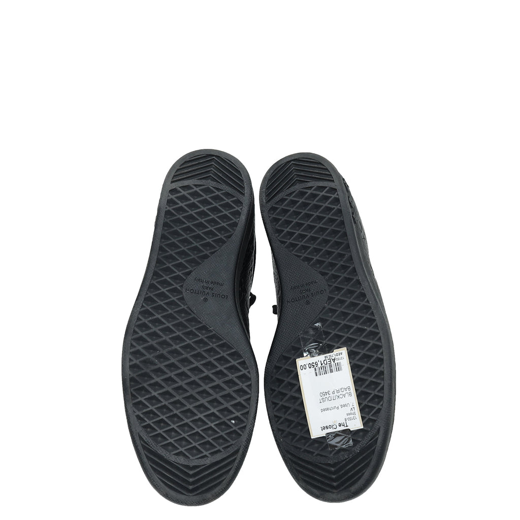Louis Vuitton Black Monogram Embossed Luxembourg Trainer Sneaker 7