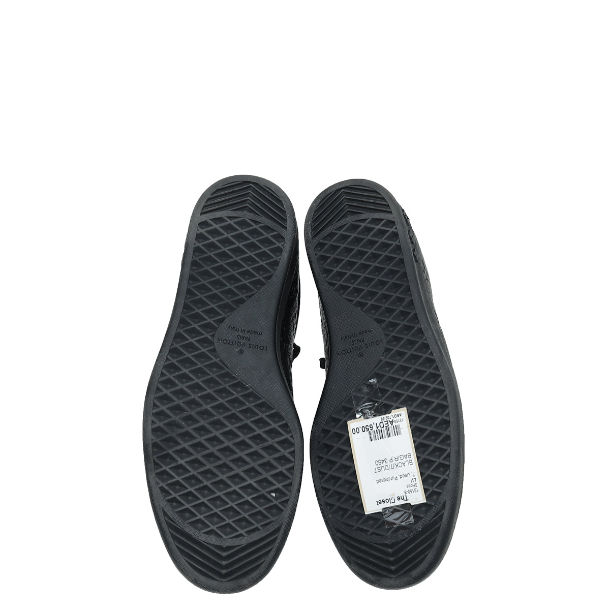 Louis Vuitton Black Monogram Embossed Luxembourg Trainer Sneaker 7
