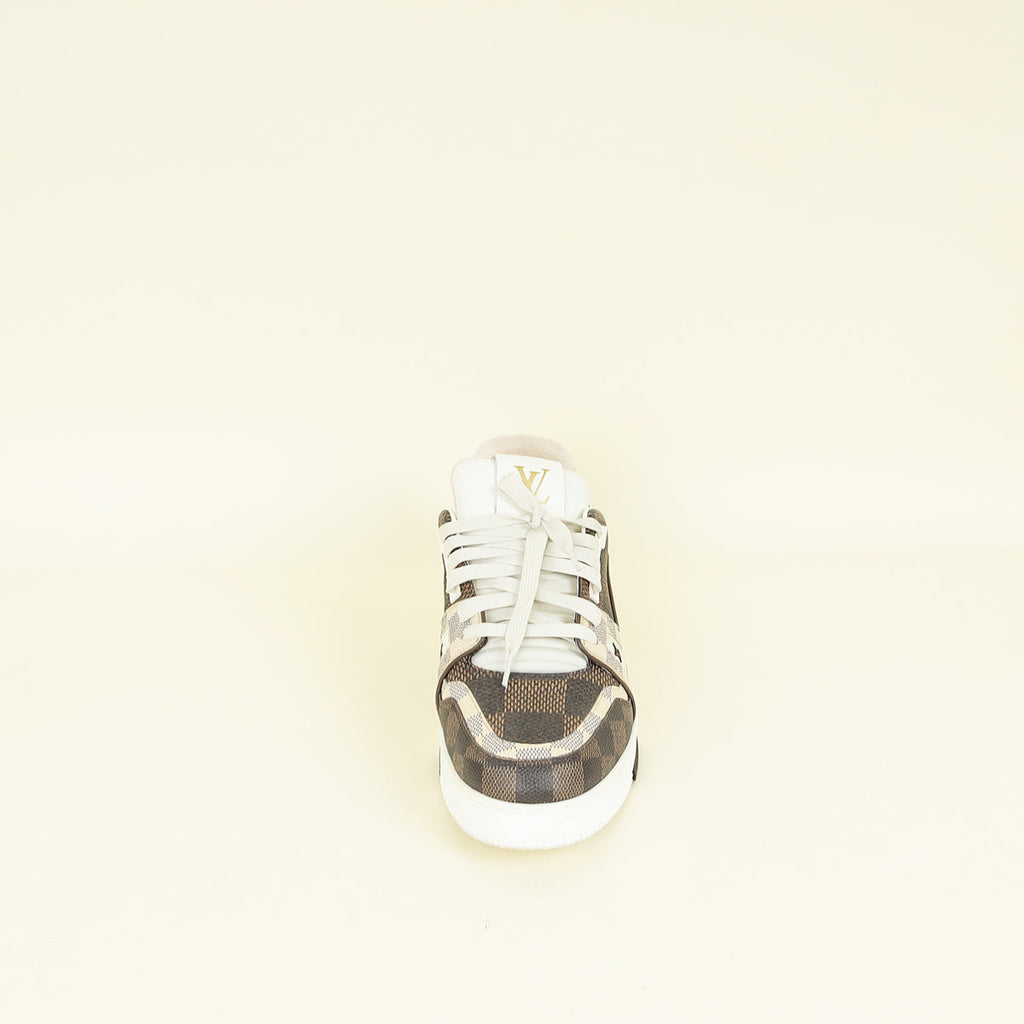 Louis Vuitton Moka Brown Damier Grained Calf Trainer Sneaker 8.5
