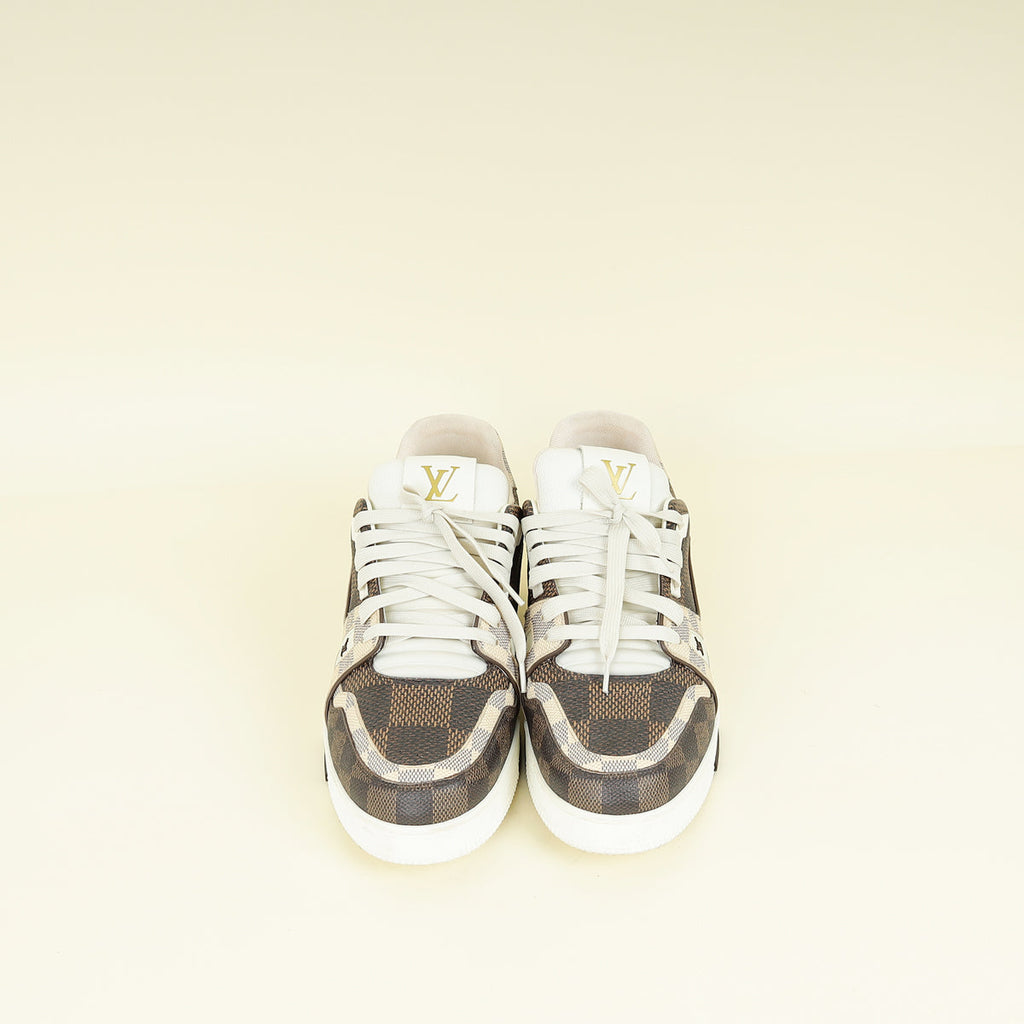 Louis Vuitton Moka Brown Damier Grained Calf Trainer Sneaker 8.5