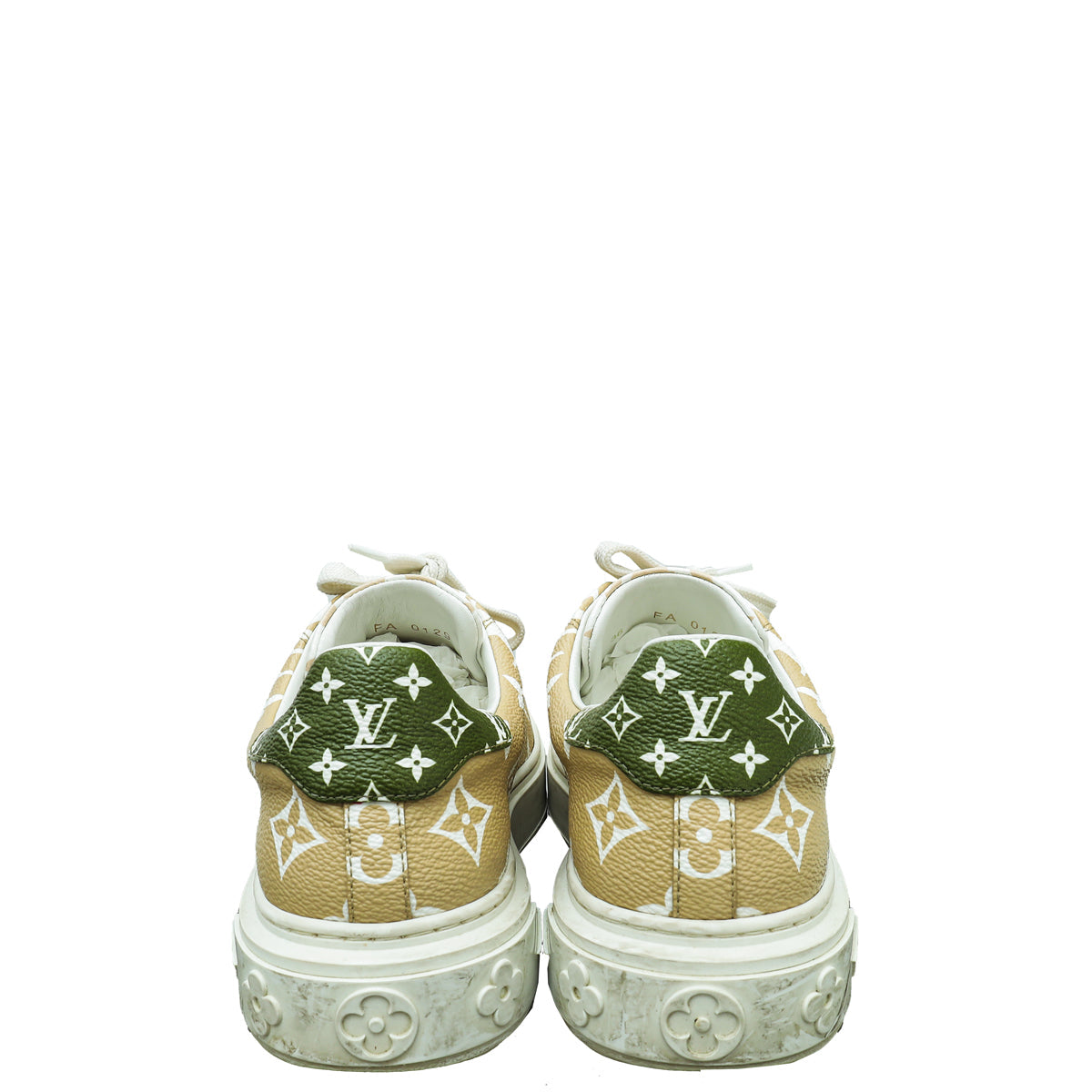 Louis Vuitton Bicolor Monogram Giant Time Out Sneakers 36