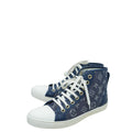 Louis Vuitton Bicolor Denim Monogram Punchy High Cut Sneaker 39.5