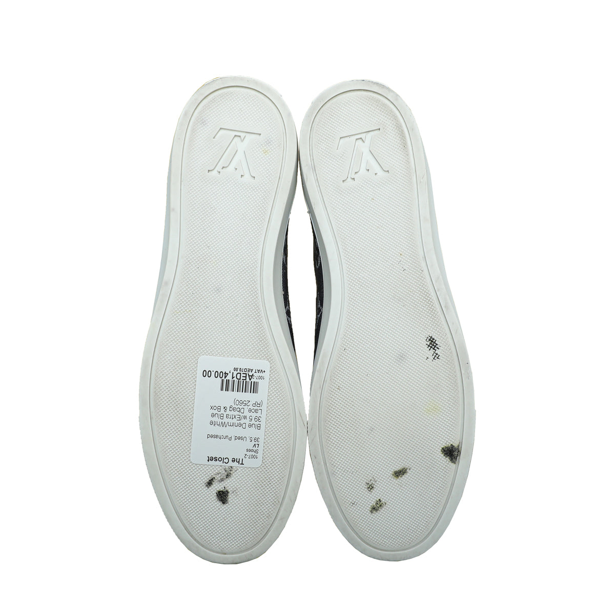 Louis Vuitton Bicolor Denim Monogram Punchy High Cut Sneaker 39.5