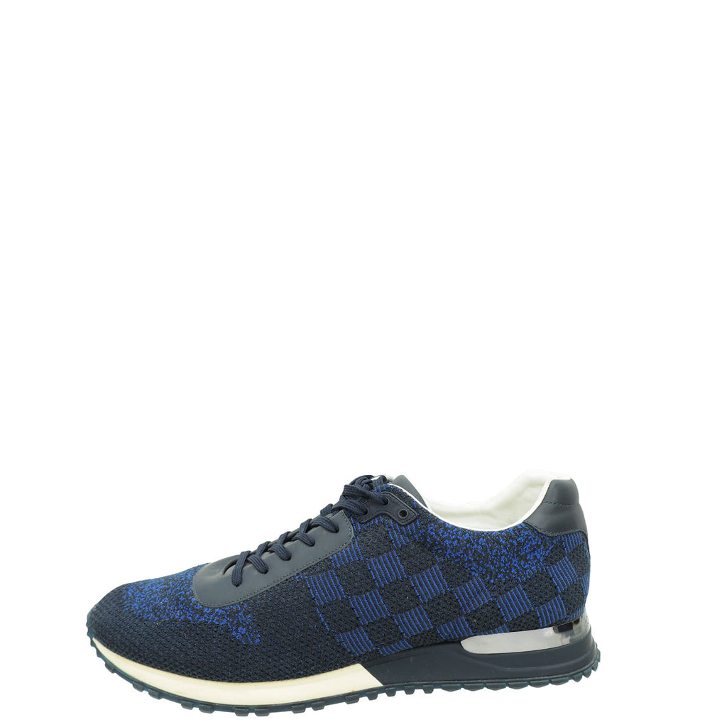 Louis Vuitton Navy Blue Damier Fabric Mesh Run Away Sneaker 11
