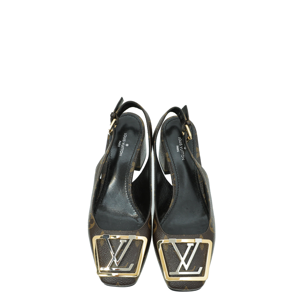 Louis Vuitton Brown Monogram Madeleine Slingback 35