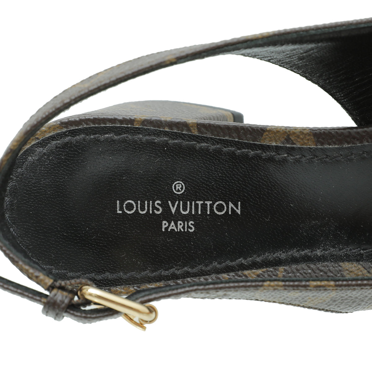 Louis Vuitton Brown Monogram Madeleine Slingback 35