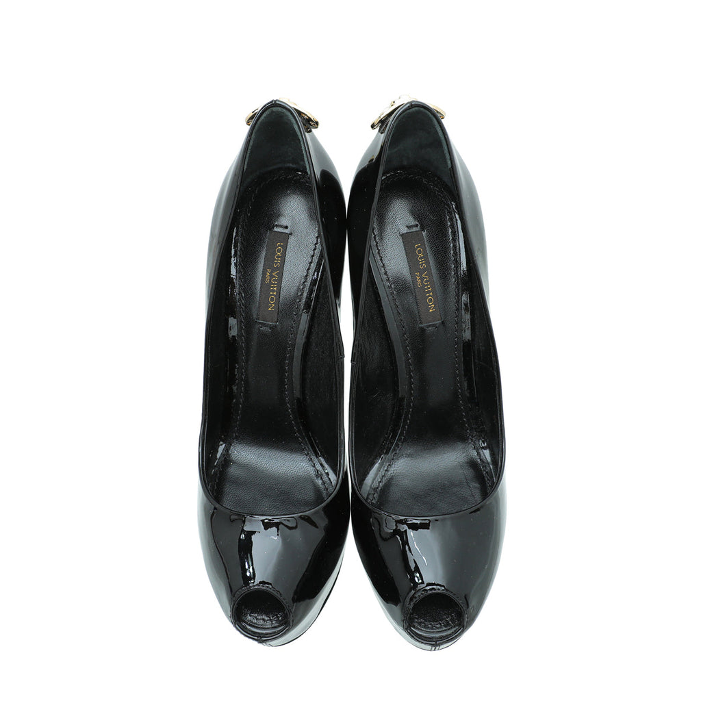 Louis Vuitton Black Oh Really Pumps 36.5