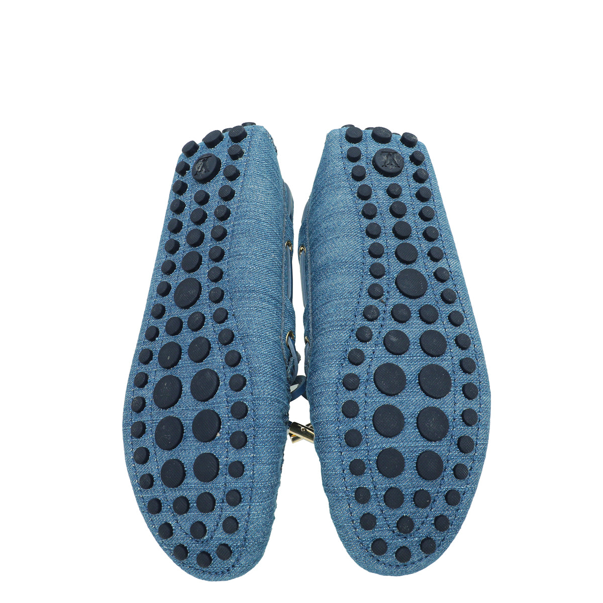 Louis Vuitton Blue Monogram Denim Golloria Flat Loafer 36