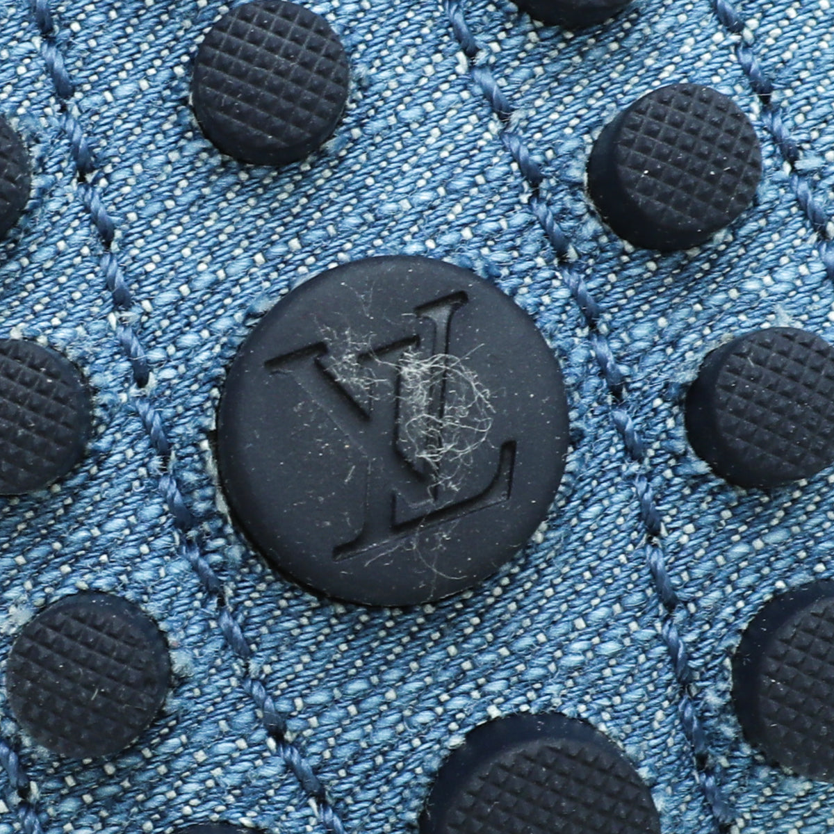 Louis Vuitton Blue Monogram Denim Golloria Flat Loafer 36