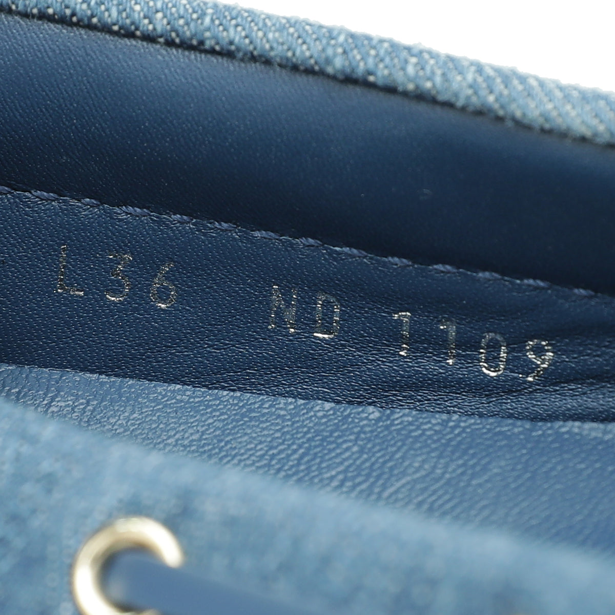 Louis Vuitton Blue Monogram Denim Golloria Flat Loafer 36