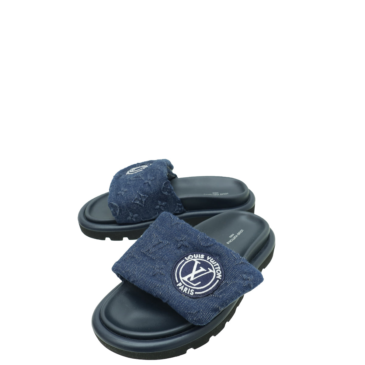 Louis Vuitton Navy Blue Monogram Denim Pillow Flat Comfort Mule 36