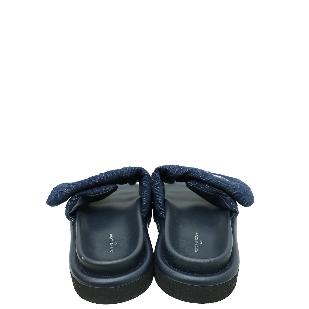 Louis Vuitton Navy Blue Monogram Denim Pillow Flat Comfort Mule 36