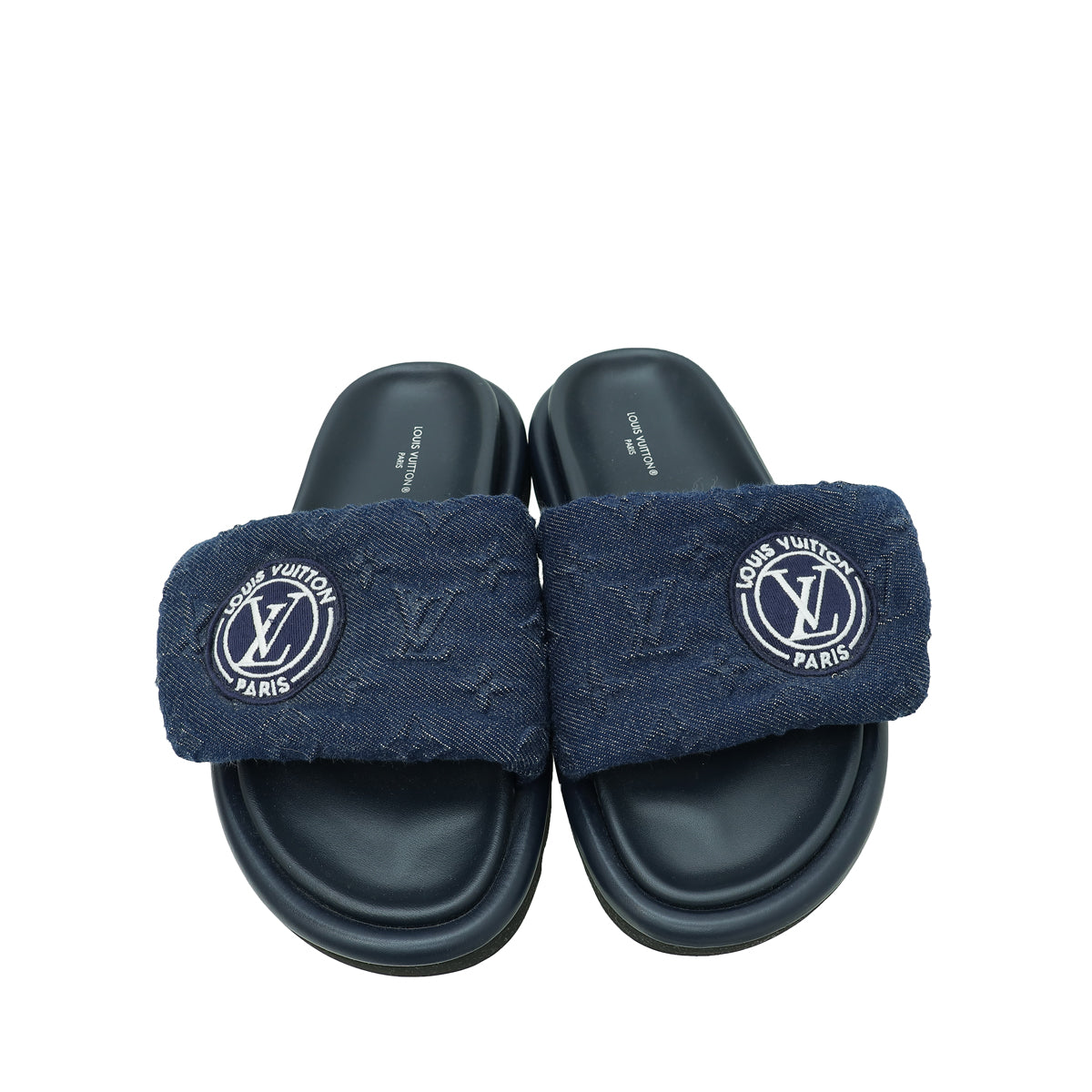 Louis Vuitton Navy Blue Monogram Denim Pillow Flat Comfort Mule 36