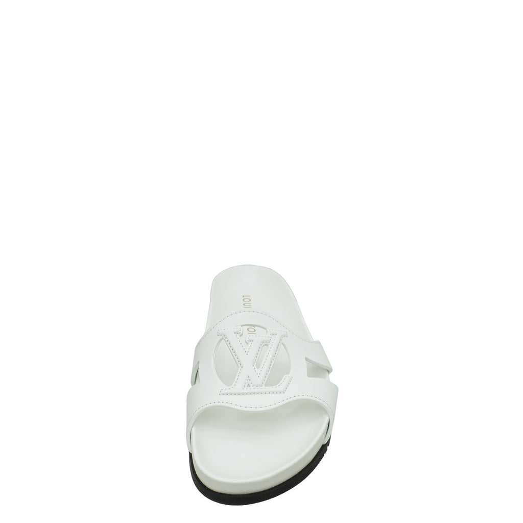 Louis Vuitton Blanc Isola Flat Comfort Mule 36
