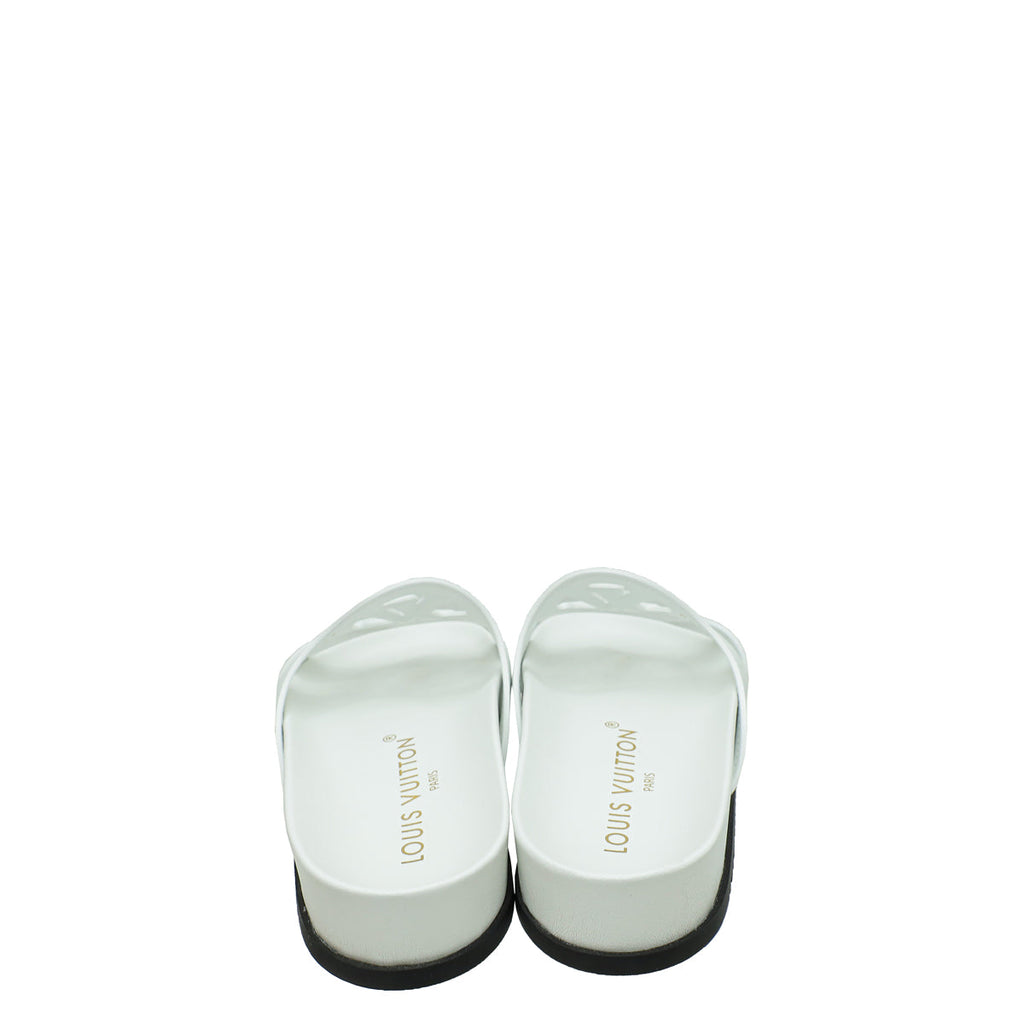 Louis Vuitton Blanc Isola Flat Comfort Mule 36