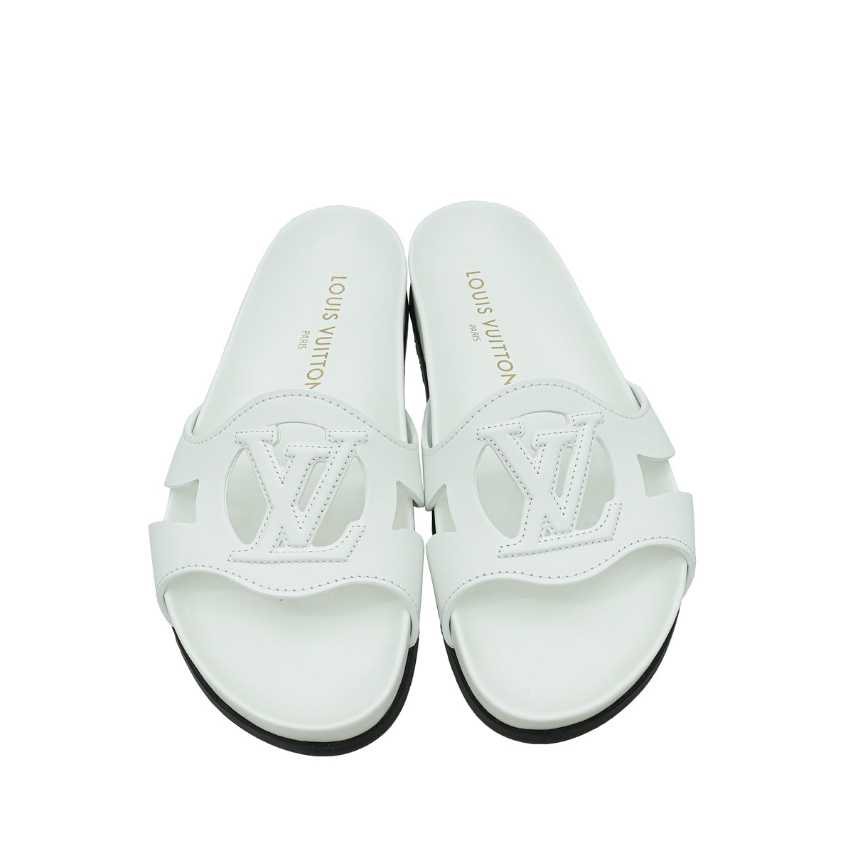 Louis Vuitton Blanc Isola Flat Comfort Mule 36