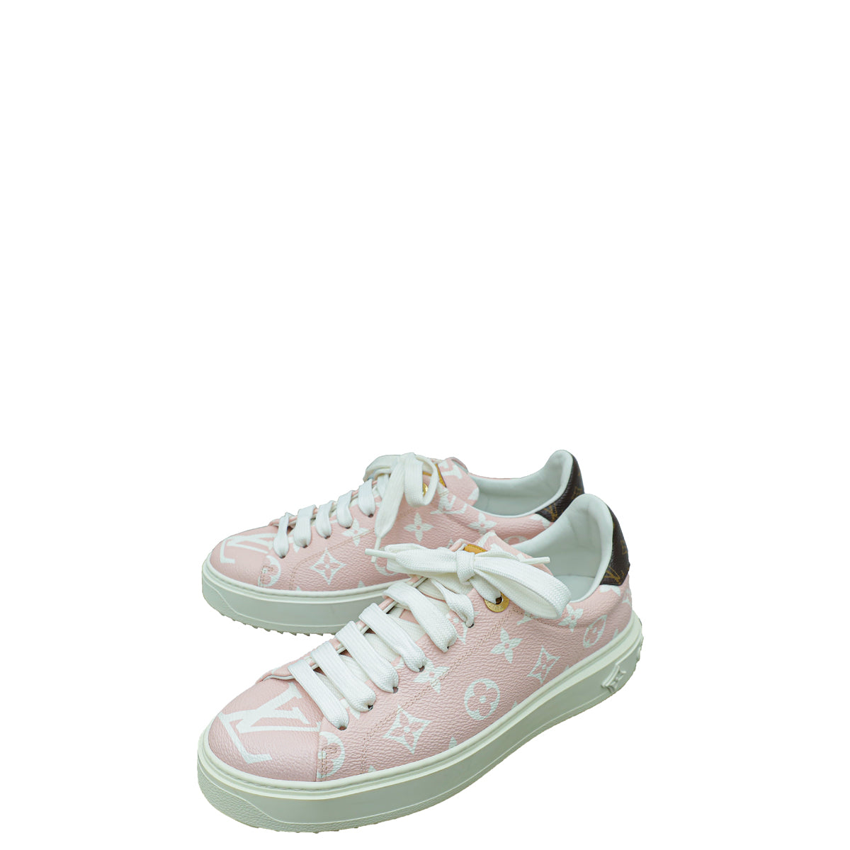 Louis Vuitton Bicolor Monogram Timeout Sneaker 37.5