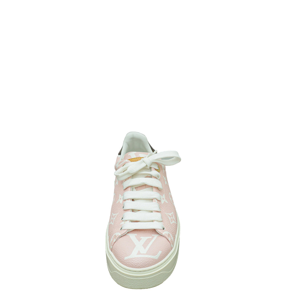 Louis Vuitton Bicolor Monogram Timeout Sneaker 37.5
