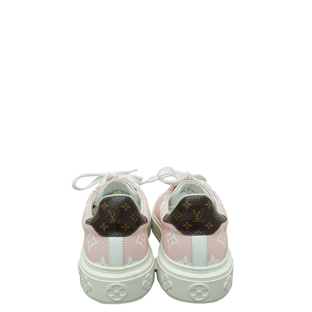 Louis Vuitton Bicolor Monogram Timeout Sneaker 37.5