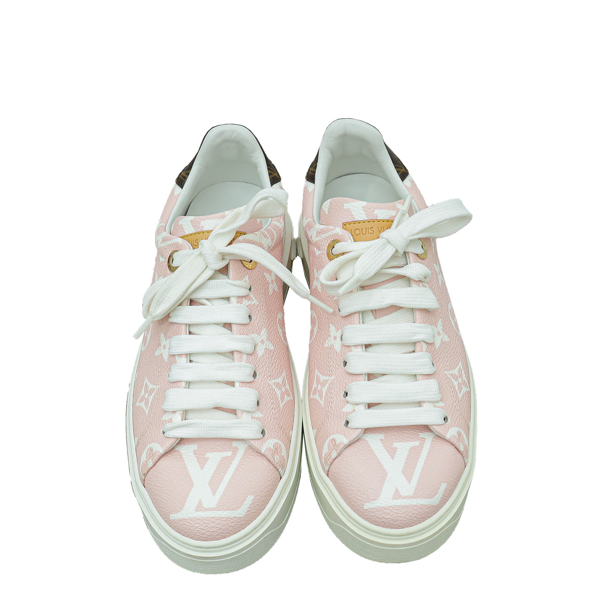 Louis Vuitton Bicolor Monogram Timeout Sneaker 37.5