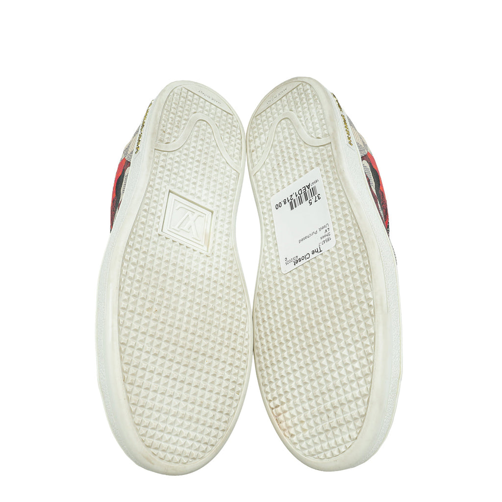 Louis Vuitton Damier Azur Overcloud Printed Sneaker 37.5