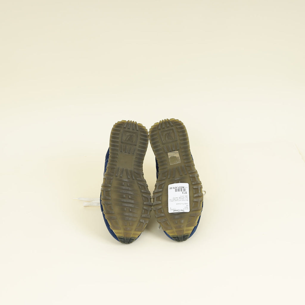 Louis Vuitton Blue Run Away Lace Up Sneakers 37.5
